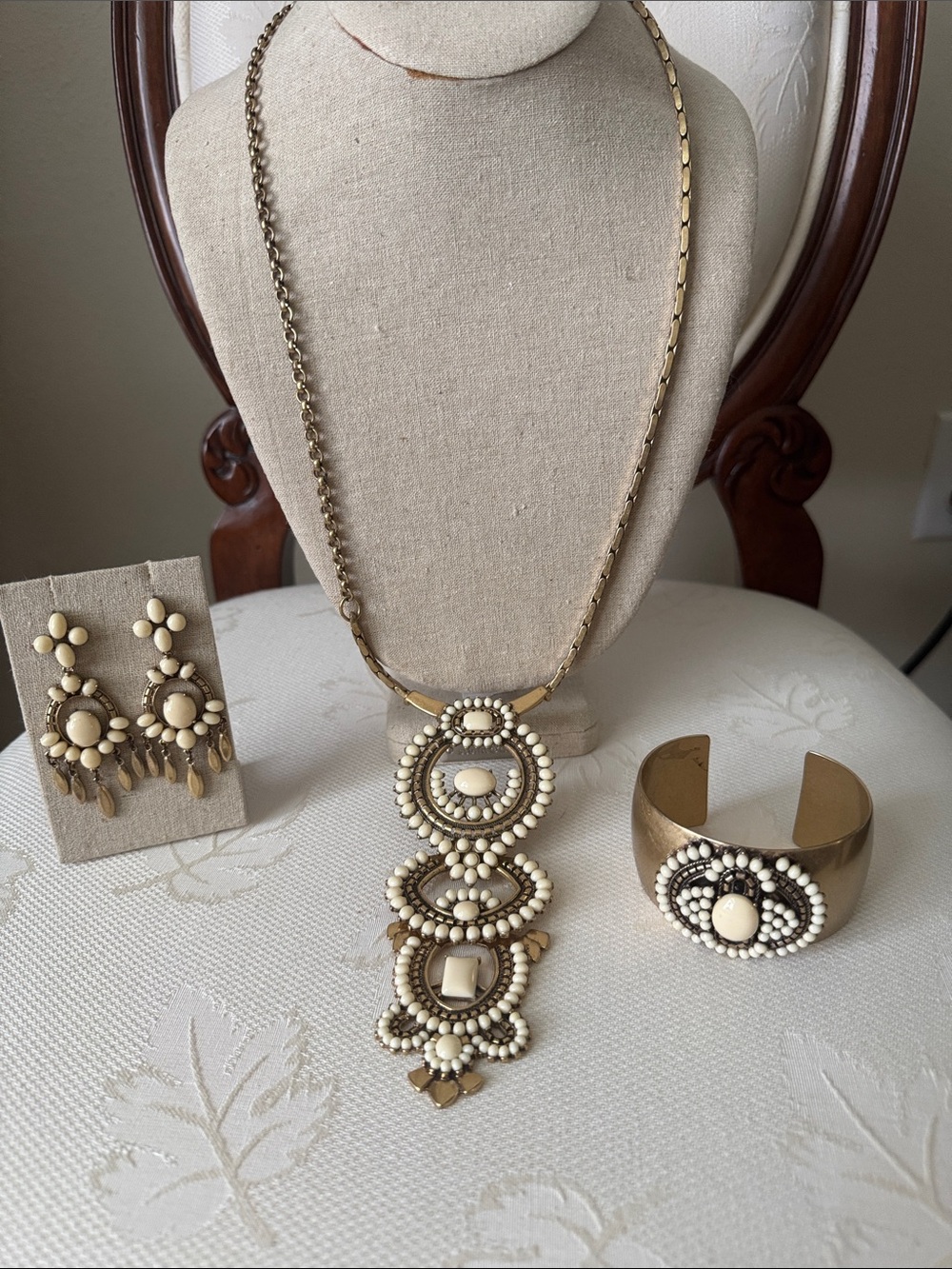Stella & Dot Havana necklace, earrings and cuff